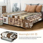 1pc Letter Flannel Blanket, To My Dad Throw Blanket, Warm Cozy Soft Blanket For Couch Bed Sofa Office Camping