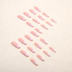 Heart Stripe Fake Nails Pi-Mart