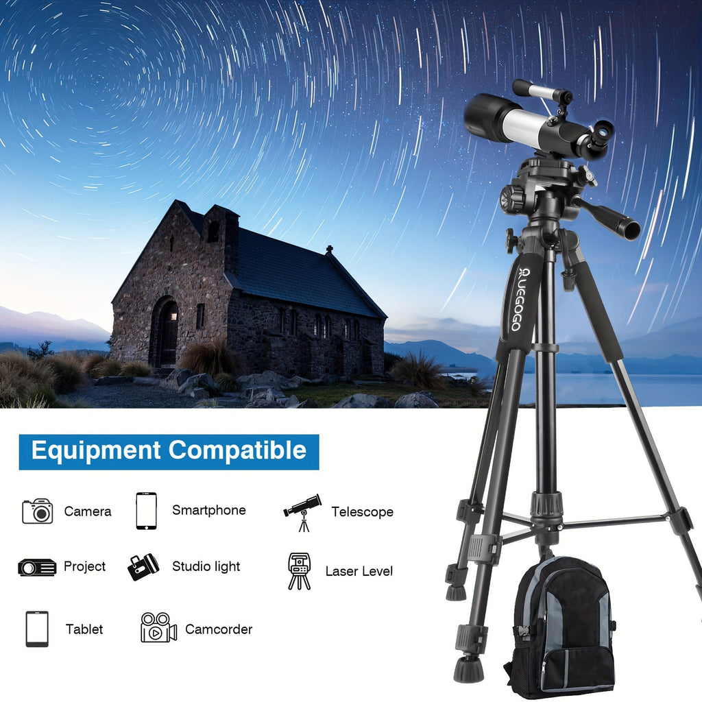 ZOMEI 60 Inch Micro Single-lens Digital Camera Mobile Phone Horizontal And Vertical Shooting Live Portable Aluminum Tripod With Mobile Phone Clip + T-shaped Mobile Phone Clip Lootquake LLC