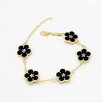 18k Gold Plating Flower Bracelets Pi-Mart