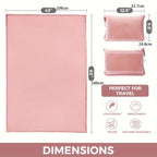 [Hot Selling] Ultra-Soft Embroidered Travel Blanket 2-in-1 with Pillowcase & Backpack Clip - Tear-Resistant, Allergy-Friendly Flannel for All Seasons Lootquake LLC