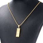 Gold Color Bar Necklace Pi-Mart