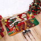 Santa Claus Flannel Absorbent Floor Mat Pi-Mart