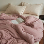 Four-piece Double-layer Yarn Simple Summer Duvet Cover Bedding Pi-Mart