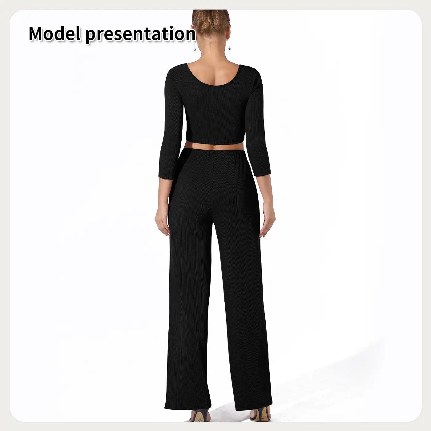 Women's Fashion Simple Solid Color Top Pants Set - SJB-DIAMOND ELITES