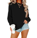 Solid Color Crew Neck Coat Long Sleeve Hoodie - SJB-DIAMOND ELITES