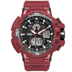 NEW Modern RED Sport Watch For Men and Woman With LED Digital Quartz Display Men's Top Brand Luxury Digital-watch Relogio Masculino In Army Military Popular Design Waterproof 50M - SJB-DIAMOND ELITES