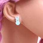 Women's Cute Fashion Rabbit Shape Easter Acrylic Earrings Pi-Mart