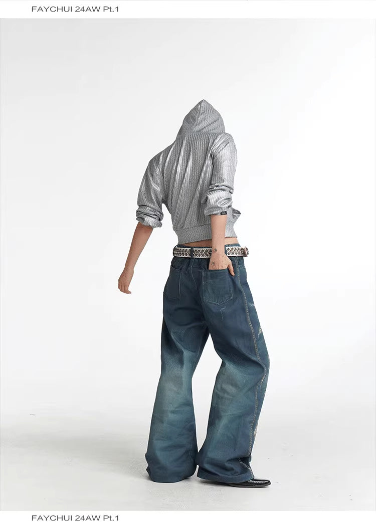 Original Digital 3D Full Printed Leopard Print Loose Jeans Lootquake LLC