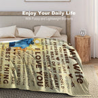 Valentine's Day Gifts For Wife, Wedding Anniversary, Romantic Gifts For Wife, Throw Blanket
