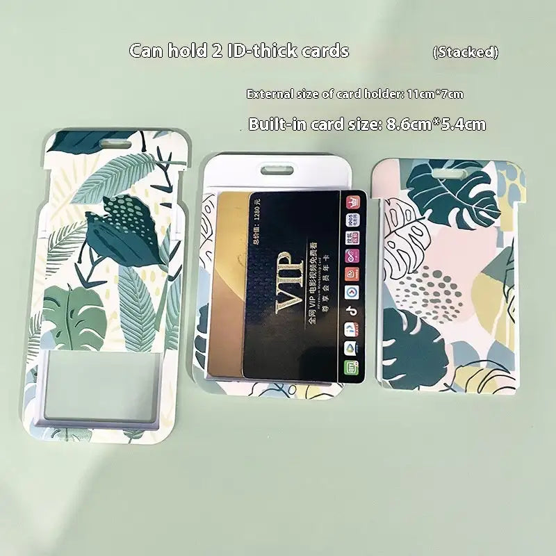 Green Plant Series Simple Fashion Lanyard Card Cover - SJB-DIAMOND ELITES