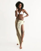 Sheer Sarong Swimsuit Cover Up Wrap / Brown Swirl