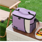 Outdoor picnic bag, lunch tote bag with crossbody strap, shoulder ice bag for thermal insulation, lunch box bag, fruit cold drink storage bag - SJB-DIAMOND ELITES