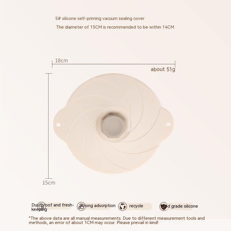 Lid For Airtight Container Vacuum Self-priming Seal Kitchen Gadgets Pi-Mart