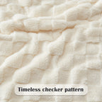 Soft and Cozy Luxurious Glam Plaid Throw Blanket - Reversible, All-Season 3D Checkered Pattern Fantasy Themed Polyester Flannel Fleece Bed Throw for Perfect Comfort Lootquake LLC