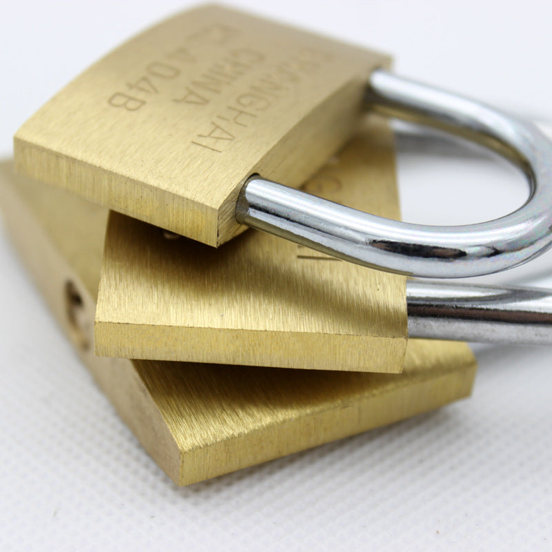 Household Modern Minimalist Small Lock Earth Copper Padlock Pi-Mart