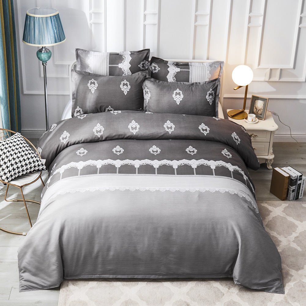 Luxury Comforter Bedding Set Printed Duvet Cover Pillowcases Pi-Mart