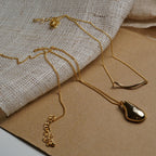 2Pcs Set Waterdrop Irregular Necklaces Pi-Mart