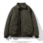 Men's Bomber Jacket Thickened Baseball Cotton Coat Pi-Mart