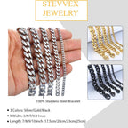 Luxury Popular Trend New Bracelet for Men and Women Curb Cuban Link Chain Stainless Steel Mens Womens Bracelets Chains Jewelry for Men Perfect Gift - SJB-DIAMOND ELITES
