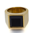ZORCVENS Black Stone Rings for Men Pi-Mart
