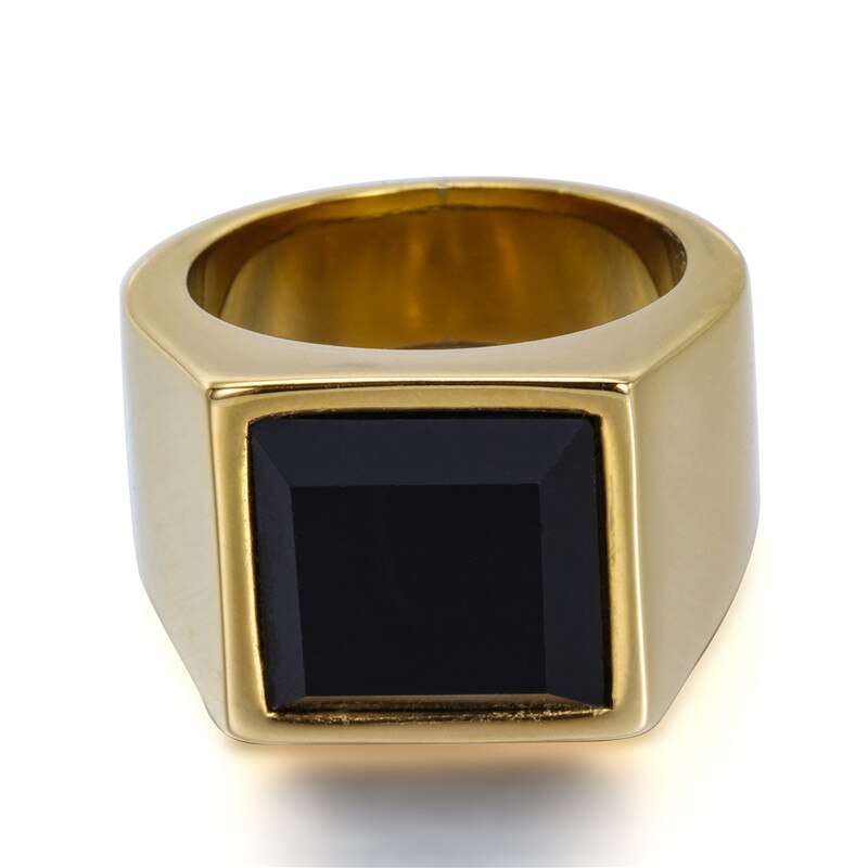 ZORCVENS Black Stone Rings for Men Pi-Mart
