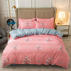 Cover Set Bed Cotton Quilt Bedsheet Bedding Duvet Fitted Pi-Mart