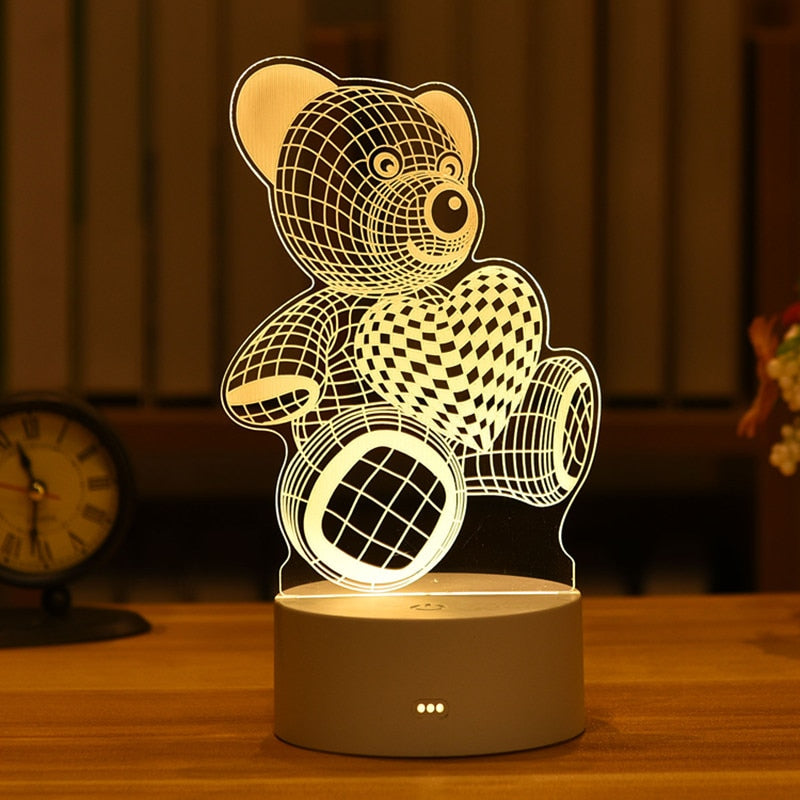 Kids 3D LED Creative Night Lamp - SJB-DIAMOND ELITES