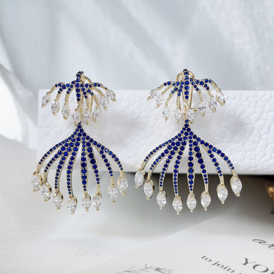 Fashion Smart Sea Jellyfish Tassel Earrings Pi-Mart