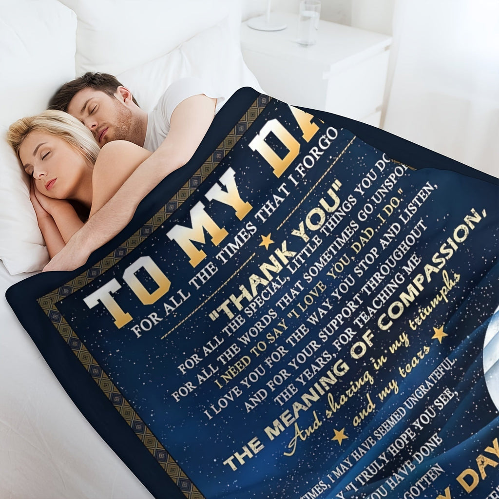 Gifts Of Blanket For Dad, Gifts From Daughter - Best Dad Ever Gifts - Idea Gift For Dad, Funny Birthday Gifts, Gifts For Daddy, Gifts For Dad Who Wants Nothing - Father's Day Gifts Of Blankets