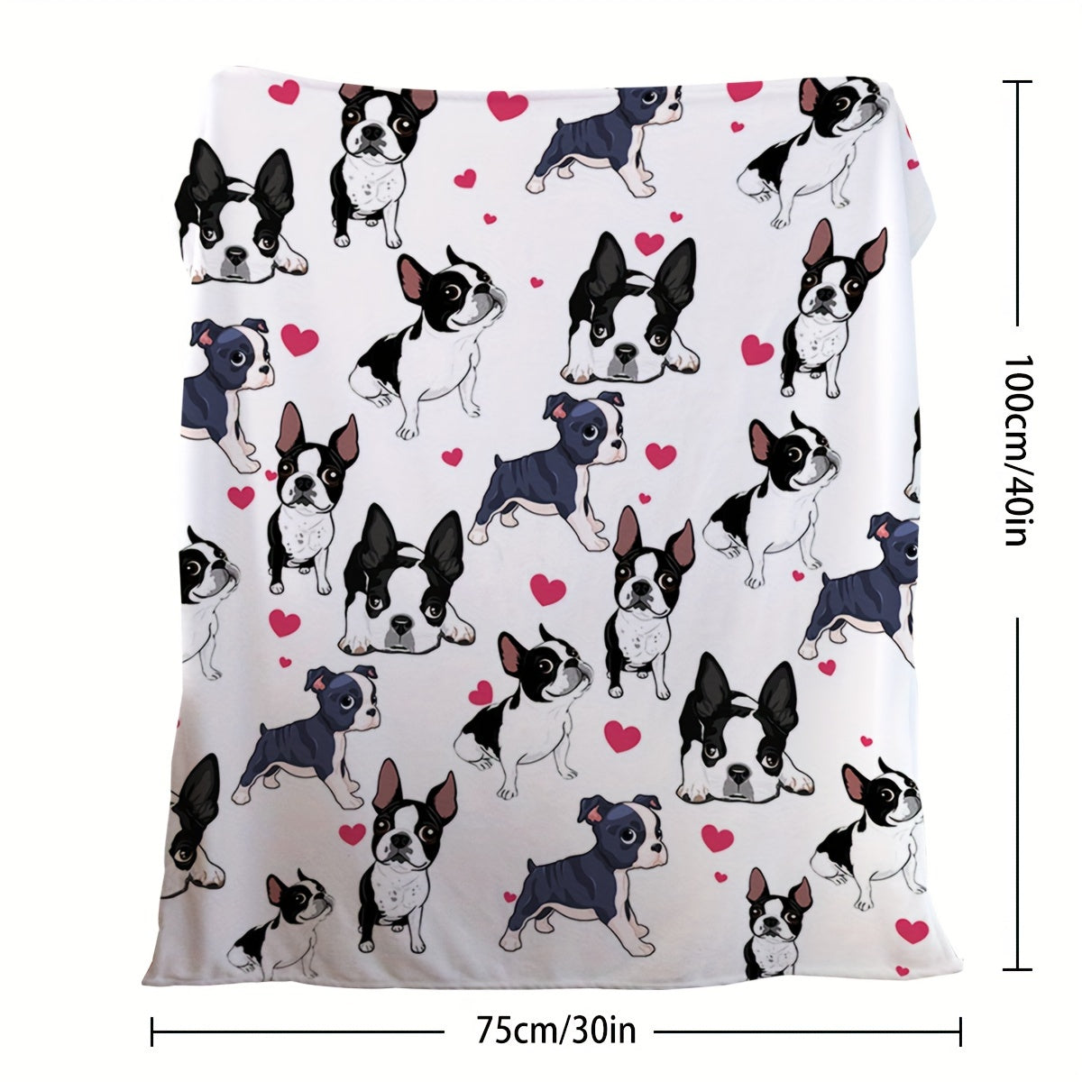 1pc Super Soft Cute Dog Fleece Blanket - Ultra-Cozy, Lightweight & Warm - Premium Flannel Throw for Couch, Bed & Sofa - Stylish Living Room Decor Accent Lootquake LLC