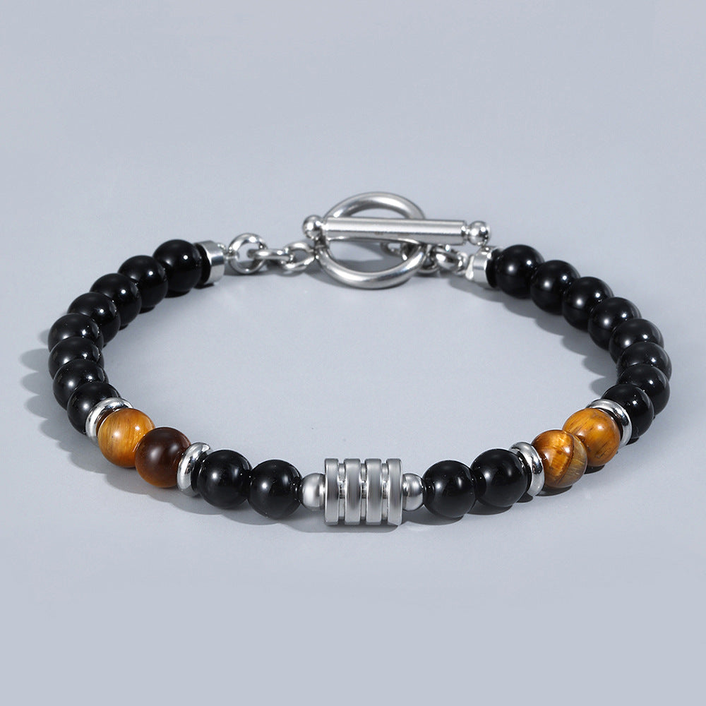 Clasp Tiger Eye Bracelet for Men - SJB-DIAMOND ELITES