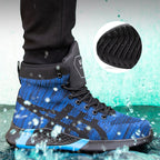 Winter Plush Boots Men Labor Protection Anti-smash Anti-puncture Work Shoes Warm Thickened Breathable Lace-up Safety Shoes Pi-Mart