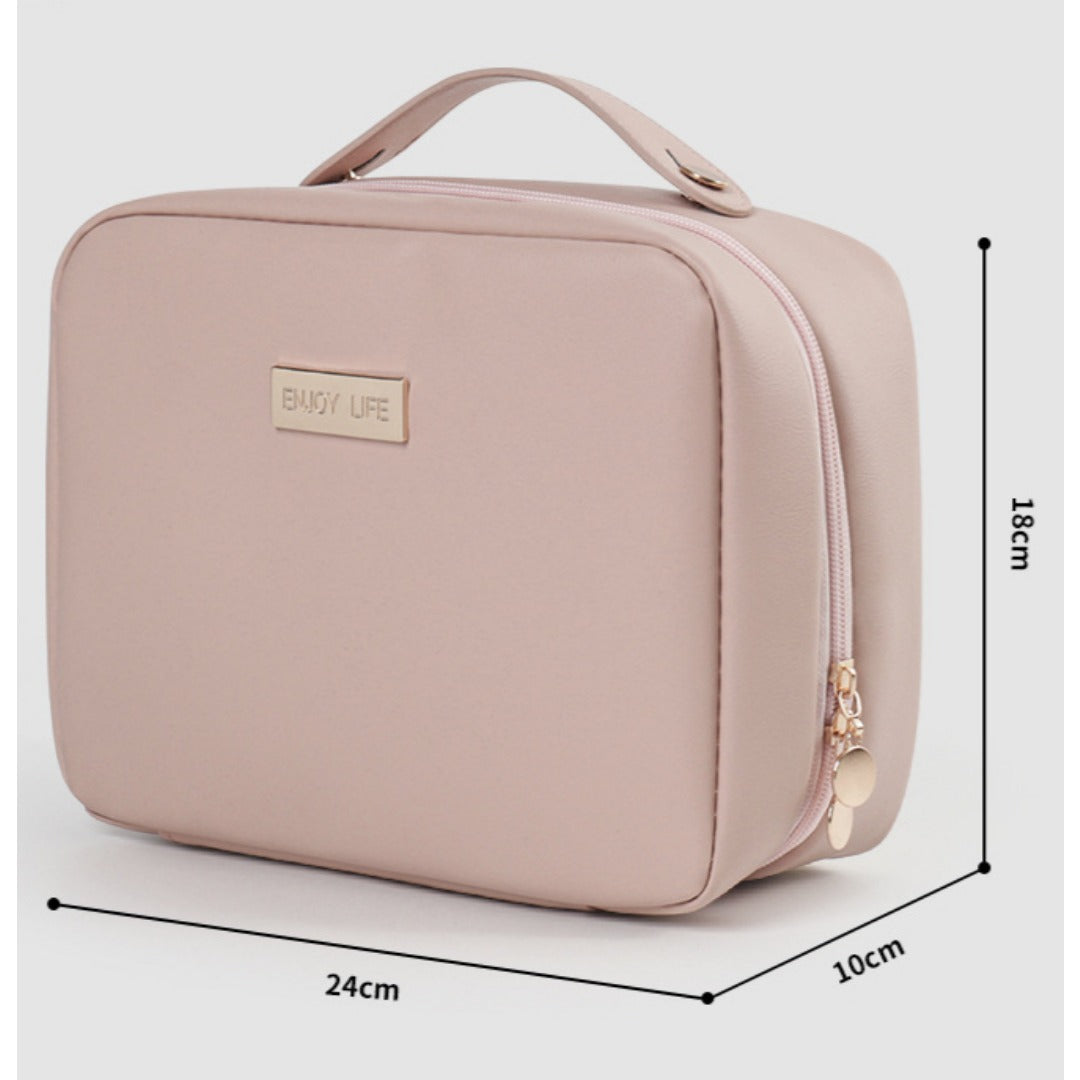 Makeup Bag Organizers, PU Square Portable Cosmetic Bag, Cosmetic Storage Bag, Portable Travel Large-capacity Wash Bag, Makeup Bag with Compartments, - SJB-DIAMOND ELITES
