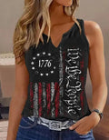 Ladies' V-neck Printed Fashionable Camisole Vest - SJB-DIAMOND ELITES