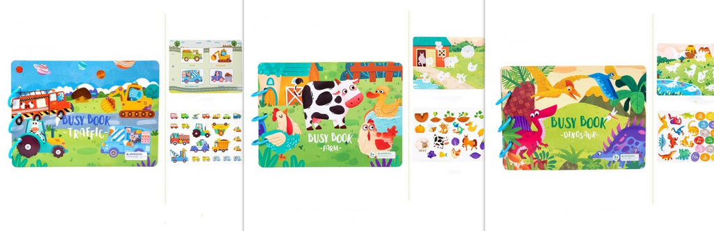 Children's Busy Book Educational Toys Repeated Paste Pi-Mart