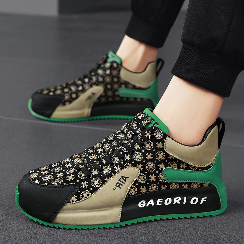 Bag Raise The Bottom Flower Cloth Casual Shoes Men Pi-Mart