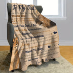 Creative Gift for Dad - Lion Design Soft Flannel Blanket with Loving Message, Cozy and Thoughtful Animal-Themed Decor Lootquake LLC