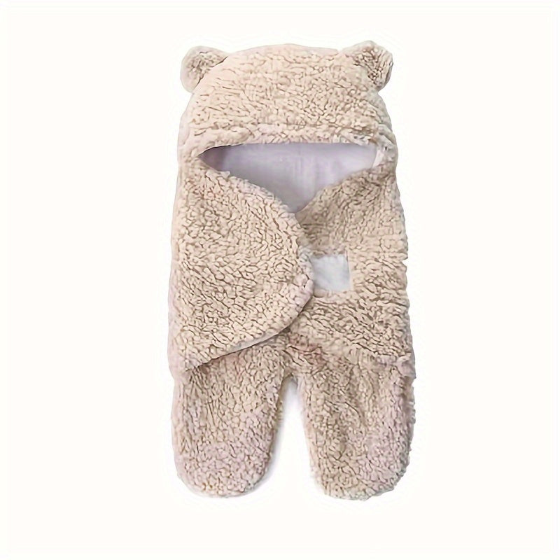 1pc Velvet Sleeping Bag, Cute Bear Shape Wrap Blanket, Christmas, Halloween, Thanksgiving Gift Lootquake LLC