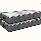 [Under Bed Storage] 90L Under Bed Storage Containers | Toy Organizers and Wrapping Paper Storage Bags with Clear Window and Reinforced Handles for Blanket, Comforter, Bedding, Clothes