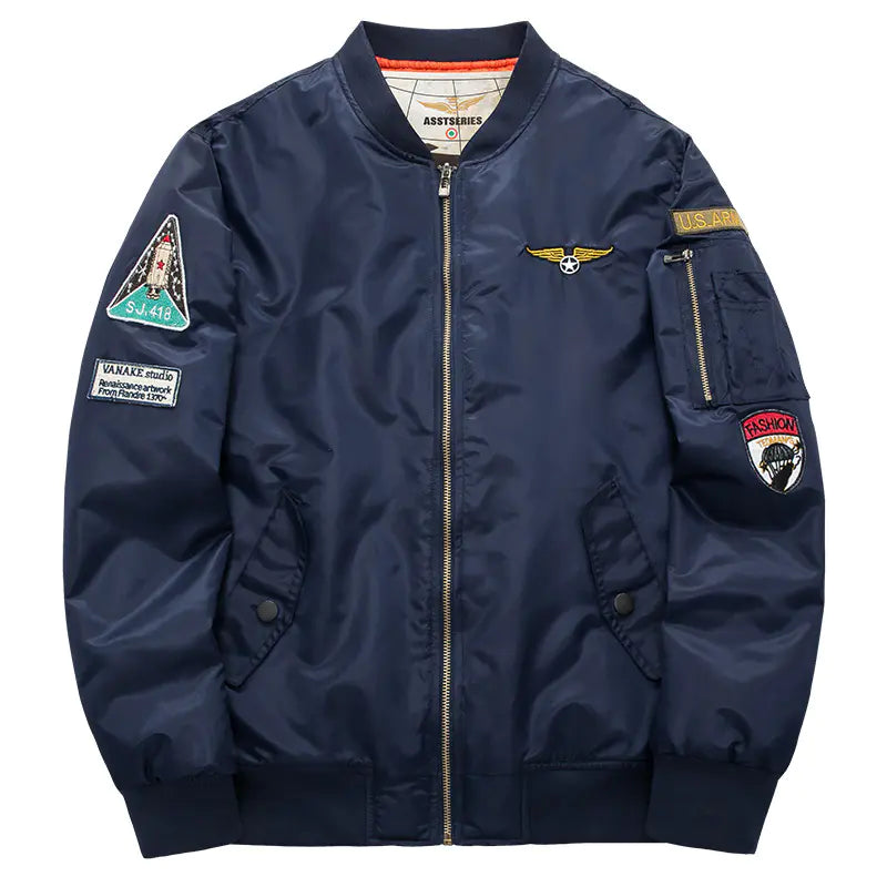 Thick Olive Green Men's Pilot Jacket