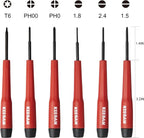 6 Piece Precision Screwdriver Tool Set Eyeglass Repair Computer Kit Magnetic Bit Pi-Mart