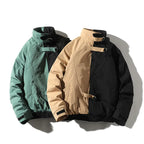 Thick Color Block Workwear Cotton Jacket Pi-Mart