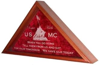 Personalized Flag Case - Oak Material. The Military Gift Store