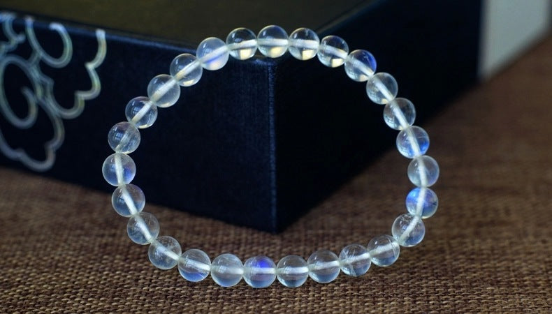 Ice Seed Vitreous Moonstone Bracelet For Women