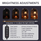 Aroma Therapy Gift Set - Adjustable Glass Candle Warmer Lamp with Himalayan Salt Lamp, Dimmable with Timer, Spice Scented Candle & Wax Melts, Home Decor, 110V-240V US Plug, 2 Bulbs Included, Christmas Present