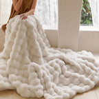 1pc Super Soft Faux Rabbit Fur Blanket - All Seasons Wool Blanket for Bedroom, Office, Camping, and Travel - Warm and Comfortable - Perfect Home Decoration Lootquake LLC