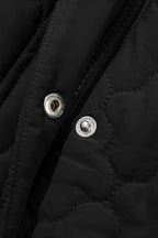 Quilted Zip-Up Snap Button Pocketed Vest