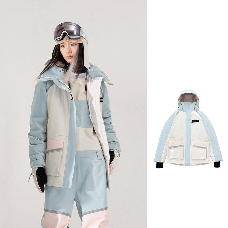 Loose Warm Windproof Waterproof Ski Suit For Men And Women Pi-Mart