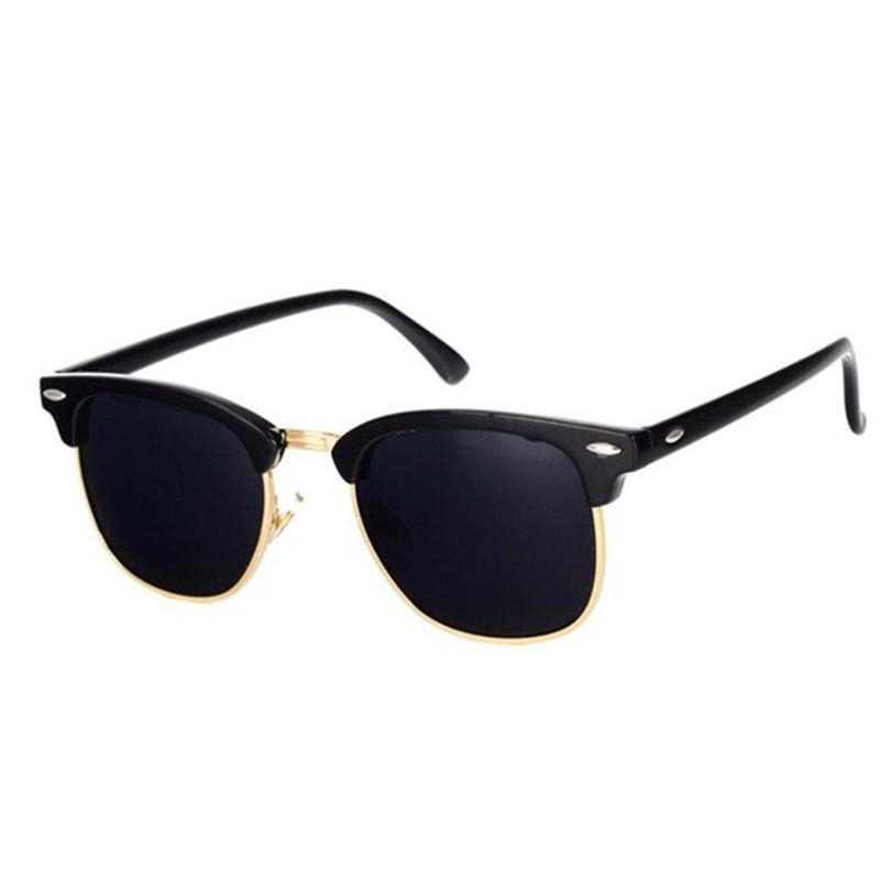 Polarized Semi-Rimless Unisex Man and Woman  Classic Vintage Retro Sunglasses With U400 Protection Oculos De Sol Gafas - SJB-DIAMOND ELITES